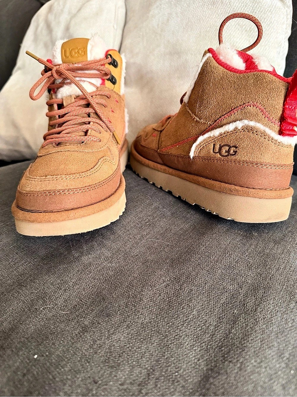 UGG Classic Chillapeak Brown & Red Sneakers Like New
